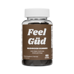 product shot of mushroom gummies by feel gud